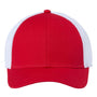 Atlantis Hats Mens Sustainable Recycled Three Snapback Trucker Hat - Red/White - Closeout