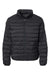 Weatherproof 211136 Mens PillowPac Full Zip Puffer Jacket Black Flat Front