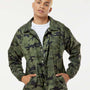 Burnside Mens Mentor Snap Down Wind & Water Resistant Coaches Jacket - Green Camo - NEW