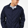 Burnside Mens Mentor Snap Down Wind & Water Resistant Coaches Jacket - Navy Blue