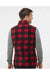 Burnside 3012 Mens Polar Fleece Full Zip Vest Red/Black Model Back