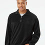 Burnside Mens Polar Fleece 1/4 Zip Sweatshirt - Black - NEW