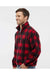 Burnside 3052 Mens Polar Fleece 1/4 Zip Sweatshirt Red/Black Buffalo Model Side