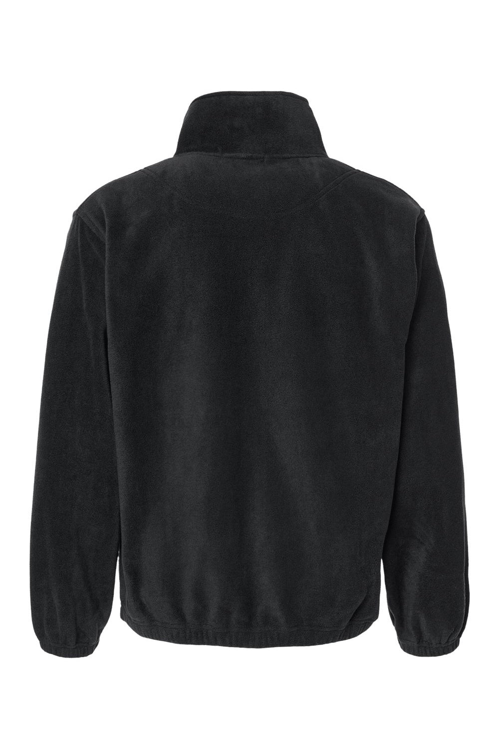 Burnside 3062 Mens Polar Fleece Full Zip Sweatshirt Black Flat Back