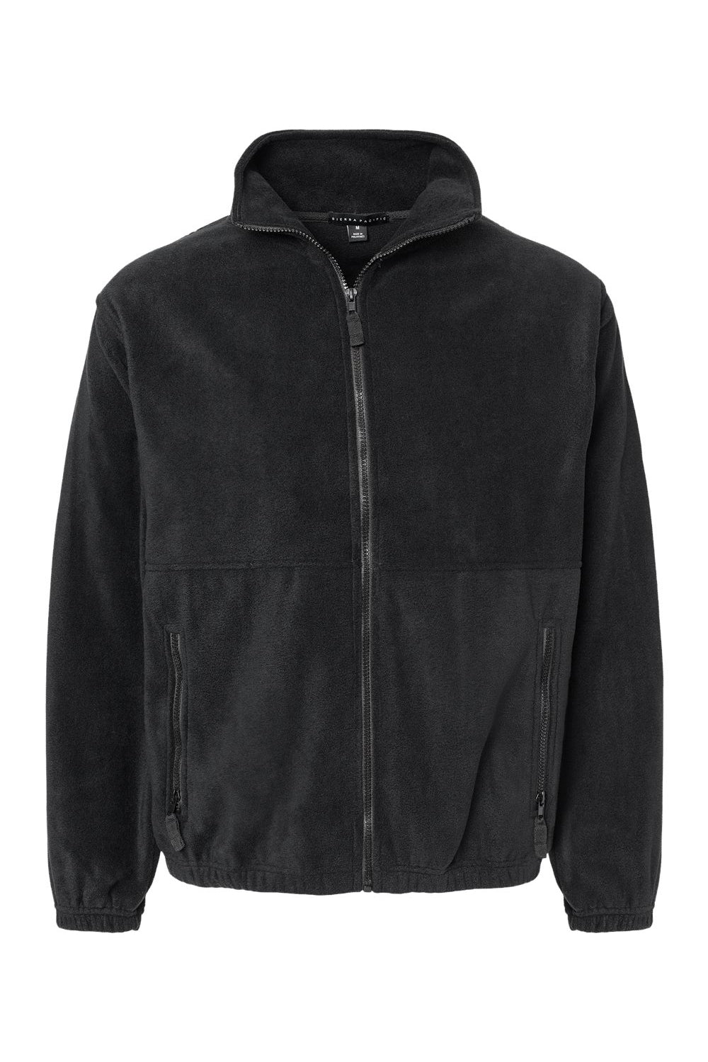 Burnside 3062 Mens Polar Fleece Full Zip Sweatshirt Black Flat Front
