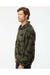 Burnside 3062 Mens Polar Fleece Full Zip Sweatshirt Green Camo Model Side