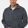 Burnside Mens Polar Fleece Full Zip Sweatshirt w/ Pockets - Heather Charcoal Grey