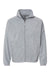Burnside 3062 Mens Polar Fleece Full Zip Sweatshirt Heather Grey Flat Front