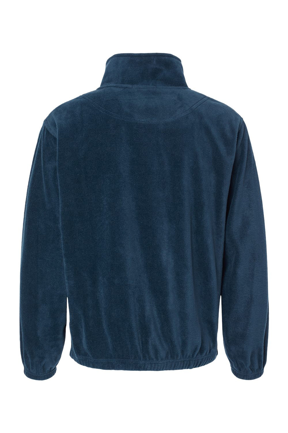 Burnside 3062 Mens Polar Fleece Full Zip Sweatshirt Navy Blue Flat Back