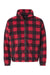 Burnside 3062 Mens Polar Fleece Full Zip Sweatshirt Red/Black Flat Front