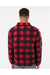 Burnside 3062 Mens Polar Fleece Full Zip Sweatshirt Red/Black Model Back