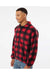 Burnside 3062 Mens Polar Fleece Full Zip Sweatshirt Red/Black Model Side