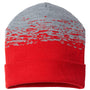Cap America Hats Unisex USA Made Static Cuffed Beanie - True Red/Heather Grey - Closeout