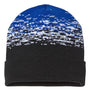 Cap America Hats Unisex USA Made Static Cuffed Beanie - Black/White/Royal Blue - Closeout
