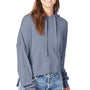 Alternative Womens Eco Washed Hooded Sweatshirt Hoodie - Washed Denim Blue - NEW