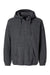 Burnside 3600 Mens Polar Fleece 1/4 Zip Hooded Sweatshirt Hoodie Heather Charcoal Grey Flat Front