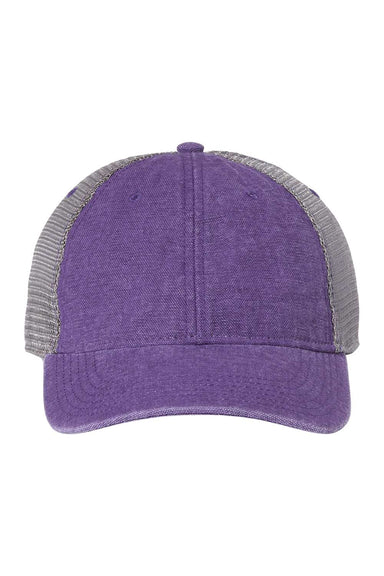 Legacy DTA Mens Dashboard Trucker Hat Purple/Grey Flat Front