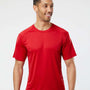 Paragon Mens Islander Performance Moisture Wicking Short Sleeve Crewneck T-Shirt - Red - NEW