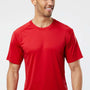 Paragon Mens Islander Performance Moisture Wicking Short Sleeve Crewneck T-Shirt - Red