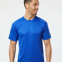 Paragon Mens Islander Performance Moisture Wicking Short Sleeve Crewneck T-Shirt - Royal Blue - NEW