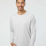 Paragon Mens Islander Performance Moisture Wicking Long Sleeve Crewneck T-Shirt - Aluminum Grey - NEW
