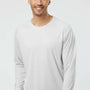 Paragon Mens Islander Performance Moisture Wicking Long Sleeve Crewneck T-Shirt - Aluminum Grey