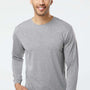 Paragon Mens Islander Performance Moisture Wicking Long Sleeve Crewneck T-Shirt - Heather Grey
