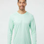 Paragon Mens Islander Performance Moisture Wicking Long Sleeve Crewneck T-Shirt - Mint Green - NEW