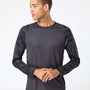 Paragon Mens Cayman Performance Moisture Wicking Camo Colorblock Long Sleeve Crewneck T-Shirt - Graphite Grey - NEW