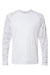 Paragon 216 Mens Cayman Performance Camo Colorblocked Long Sleeve Crewneck T-Shirt White Flat Front