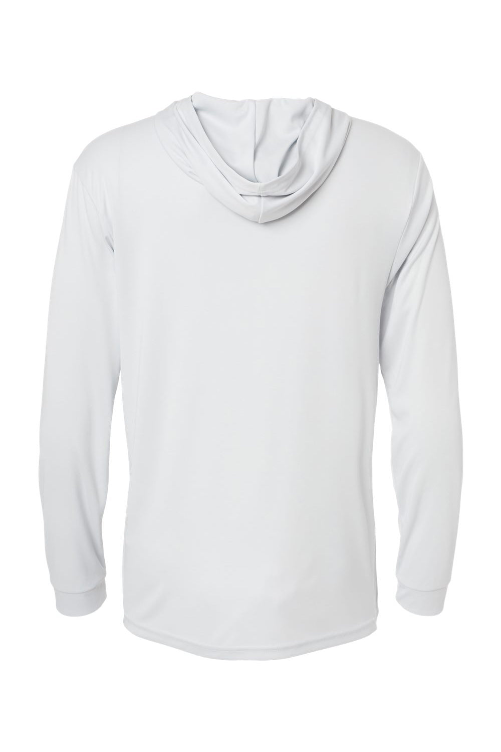 Paragon 220 Mens Bahama Performance Long Sleeve Hooded T-Shirt Hoodie Aluminum Grey Flat Back