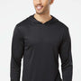 Paragon Mens Bahama Performance Moisture Wicking Long Sleeve Hooded T-Shirt Hoodie - Black