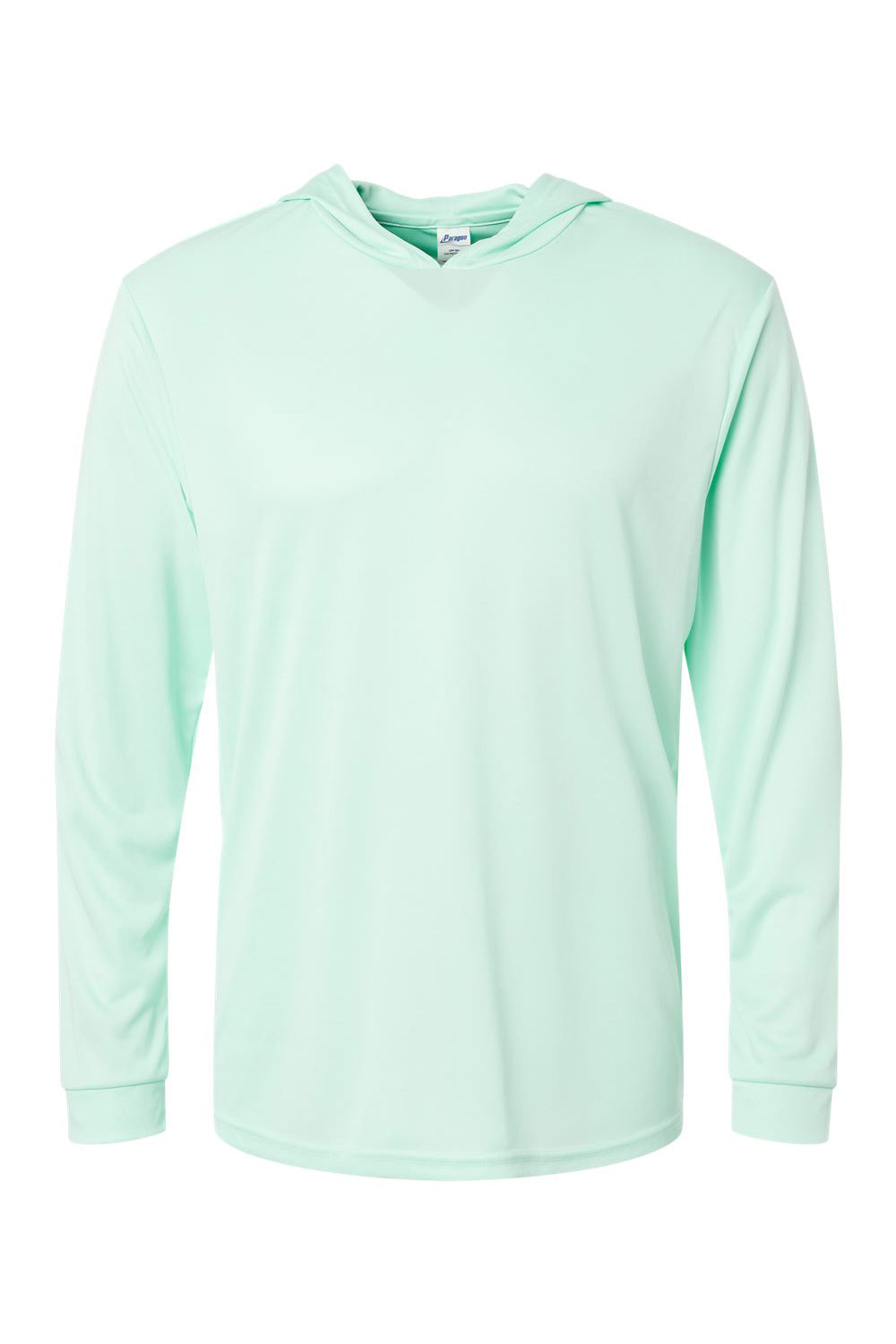 Paragon 220 Mens Bahama Performance Long Sleeve Hooded T-Shirt Hoodie Mint Green Flat Front