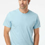 SoftShirts Mens Organic Short Sleeve Crewneck T-Shirt - Chambray Blue