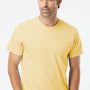 SoftShirts Mens Organic Short Sleeve Crewneck T-Shirt - Wheat Yellow - Closeout