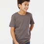 SoftShirts Youth Organic Short Sleeve Crewneck T-Shirt - Graphite Grey - NEW