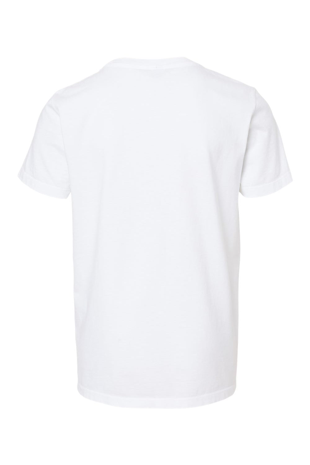 SoftShirts 402 Youth Organic Short Sleeve Crewneck T-Shirt White Flat Back