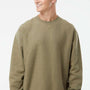 Independent Trading Company Mens Legend Crewneck Sweatshirt - Olive Green
