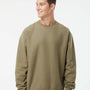 Independent Trading Co. Mens Legend Crewneck Sweatshirt - Olive Green - NEW