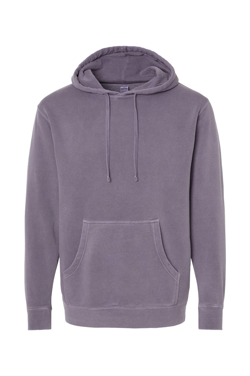 Independent Trading Co. PRM4500 Mens Pigment Dyed Hooded Sweatshirt Hoodie Plum Purple Flat Front