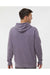 Independent Trading Co. PRM4500 Mens Pigment Dyed Hooded Sweatshirt Hoodie Plum Purple Model Back
