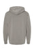 Independent Trading Co. PRM4500 Mens Pigment Dyed Hooded Sweatshirt Hoodie Cement Grey Flat Back