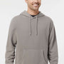 Independent Trading Company Mens Pigment Dyed Hooded Sweatshirt Hoodie w/ Pouch Pocket - Cement Grey