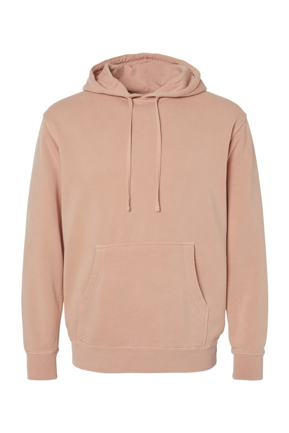 Independent Trading Co. PRM4500 Mens Pigment Dyed Hooded Sweatshirt Hoodie Dusty Pink Flat Front