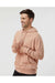 Independent Trading Co. PRM4500 Mens Pigment Dyed Hooded Sweatshirt Hoodie Dusty Pink Model Side