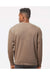 Independent Trading Co. PRM3500 Mens Pigment Dyed Crewneck Sweatshirt Clay Brown Model Back