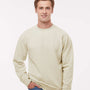 Independent Trading Co. Mens Pigment Dyed Crewneck Sweatshirt - Ivory - NEW