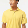 Paragon Mens Saratoga Performance Moisture Wicking Mini Mesh Short Sleeve Polo Shirt - Butter Yellow