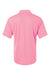 Paragon 100 Mens Saratoga Performance Mini Mesh Short Sleeve Polo Shirt Charity Pink Flat Back