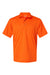 Paragon 100 Mens Saratoga Performance Mini Mesh Short Sleeve Polo Shirt Orange Flat Front